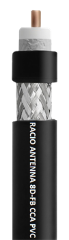Коаксиальный кабель Racio Antenna 8D-FB CCA PVC 100м 178454511
