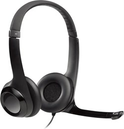 Гарнитура Logitech H390, цвет черный/серебристый 297833058