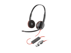 Гарнитура Plantronics Blackwire 3320 3220 Stereo USB-C Headset +USB-C/A Adapter (Bulk) (8X228A6), цвет черный 1079920079