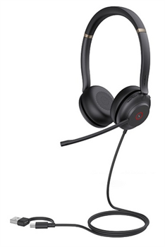 Гарнитура Yealink UH37 Dual UC USB-C/A, цвет черный 1076750546