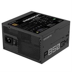 Блоки питания/ Power Supply Gigabyte GP-P850GM, 850W 80+ Gold (ATX, 2.31, Full modular, 1x24(20+4)pin, 2x4+4-pin CPU, 3xMolex, 4x6+2-pin PCIe, 8xSATA3, Active, 120x120mm, 150x140x86mm, APFC, black) 1460502120