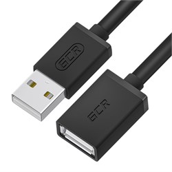GCR Удлинитель 1.0m USB 2.0 AM/AF, черный, GCR-55069 1206073216