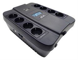 ИБП SPD-1100U LCD, линейно-интерактивный, цифровой дисплей, 1100 ВA, 605 Вт, 4 евророзетки с резервным питанием, 4 евророзетки с фильтрацией, USB, защита RJ45/RJ11, батарея свинцово-кислотная 12В 9Ач, ШхГхВ 285х232х103мм, 7.8 кг/ UPS SPD-1100U LCD, line-i 1571975281