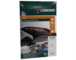 Бумага Lomond A4/90г/м2/25л./белый матовое самоклей., 2210003 746819593