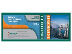 Бумага белый Lomond 36"(A0) 914мм-30м/180г/м2/белый матовое, 1202092 175170149