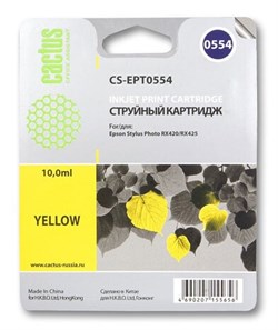 Картридж желтый Cactus CS-EPT0554 324989322