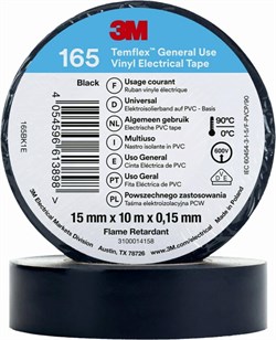 Виниловая изолента 3M™ Temflex™ 165 Черная (Замена Temflex 1500) 2116120647