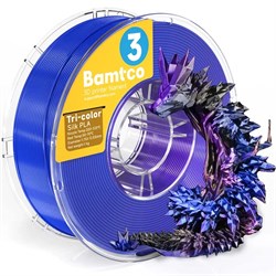 PLA Silc пластик Bamtco Tri-color Purple-Orange-Teal трехцветный (1кг) 944725578