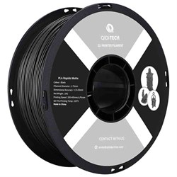 PLA Matte Rapido матовый пластик Qidi Tech Black Черный 1,75 мм (1 кг) 1644669166