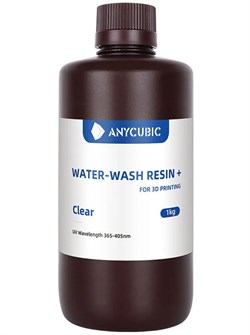 Фотополимерная смола Anycubic Water-Wash Resin Plus Clear прозрачный (1кг) 1111545520