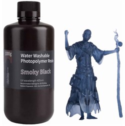 Фотополимер Elegoo Water Washable Resin Smoky Black Черный прозрачный (1кг) 734675119