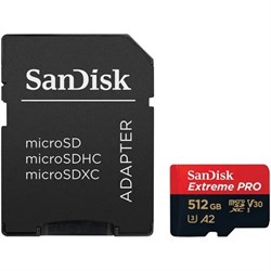 Карта памяти SanDisk Extreme Pro 512Gb microSDXC Class 10 UHS-I U3 V30 A2 460854675