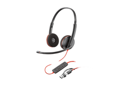 Гарнитура Plantronics Blackwire 3320 3220 Stereo USB-C Headset +USB-C/A Adapter (Bulk) (8X228A6), цвет черный 1079920079