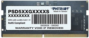 Оперативная память Patriot Desktop DDR5 4800МГц 16Gb, PSD516G480081S, RTL 1833095706