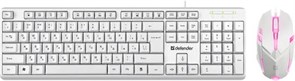 Клавиатура+мышь Defender Motion C-977 45977, цвет белый 1534585022