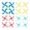 Пропеллеры Gemfan 40мм 4-лопастные (Разные цвета) (Вал 1,0 мм) (8CW+8CCW) 1805227356